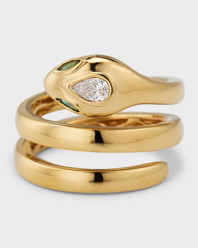 18K Snake Coil Pinky Ring