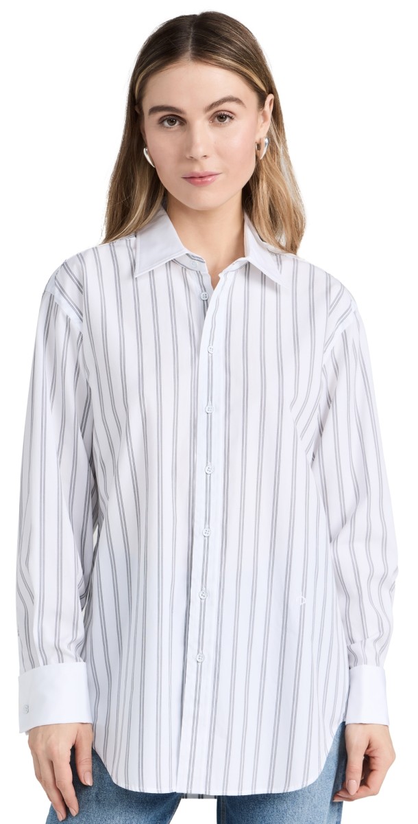 rag & bone Diana Stripe Shirt White Stripe