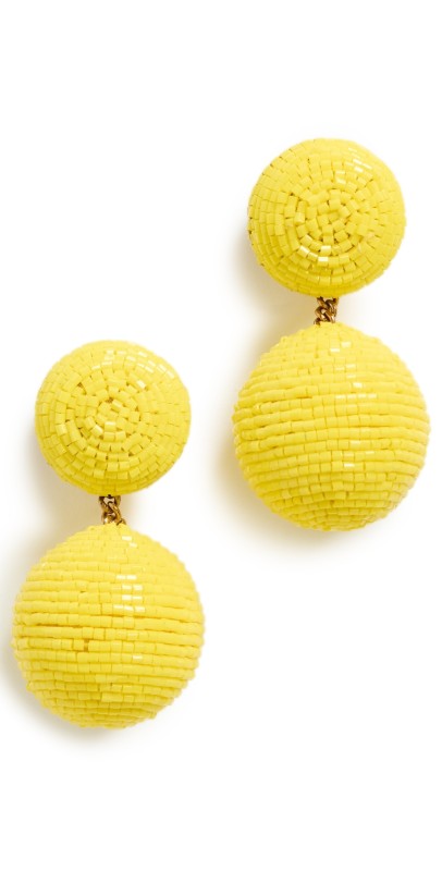 Deepa Gurnani Nica Earrings Yellow
