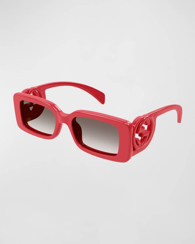 GG Rectangle Acetate Sunglasses