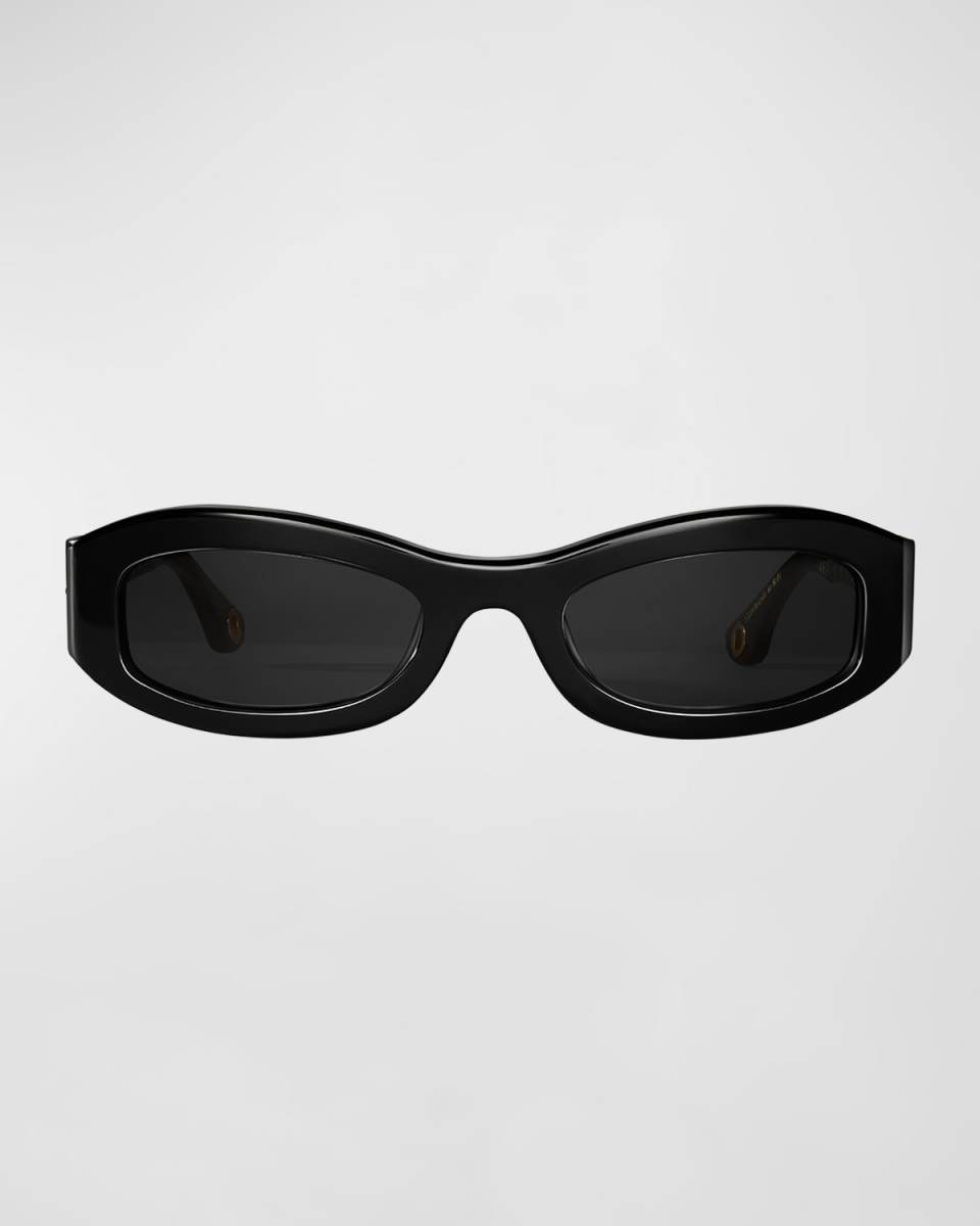 Monaco Twisted Acetate Oval Sunglasses