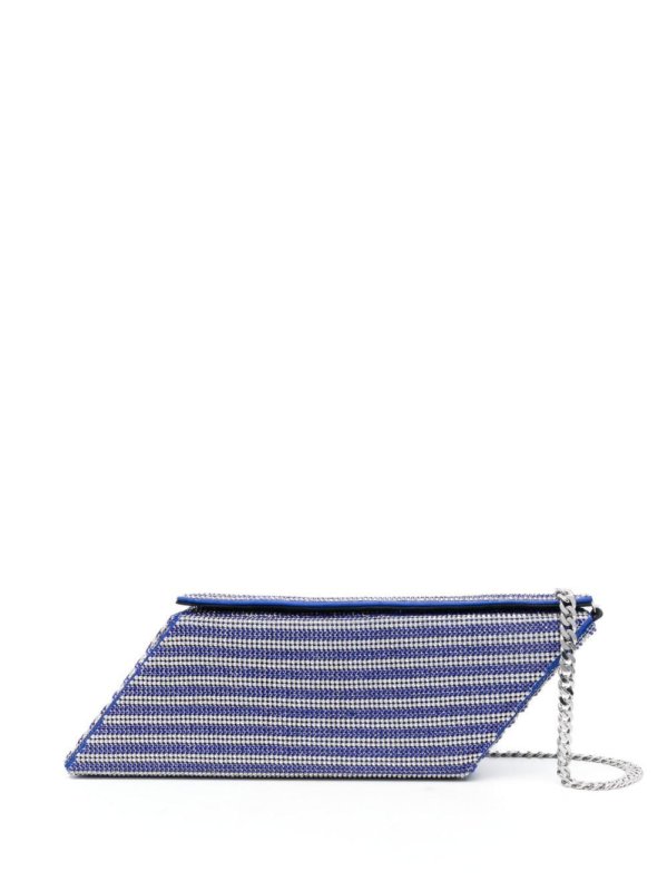 Crystal Mesh Parallelogram clutch bag