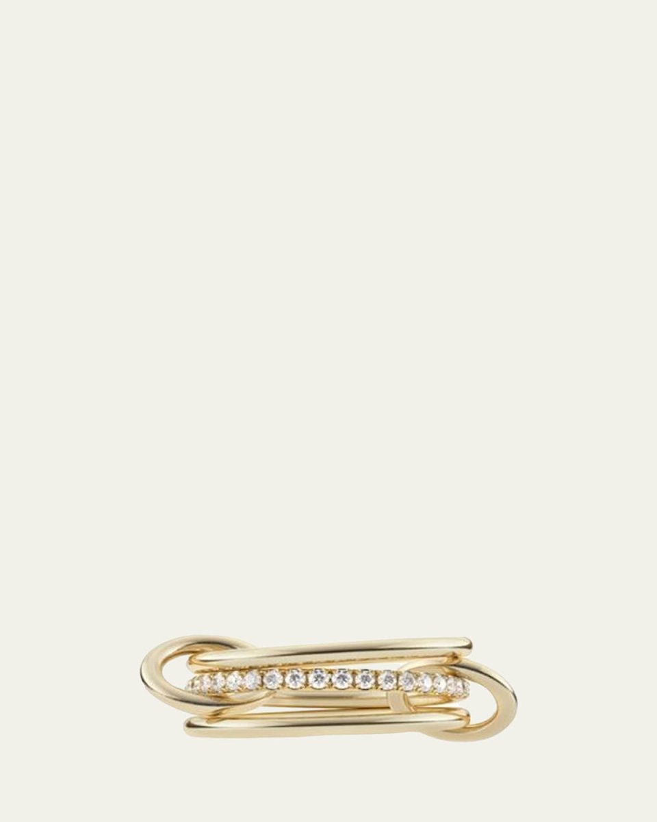 18k Sonny 3-Link Ring w/ Micropave Diamonds