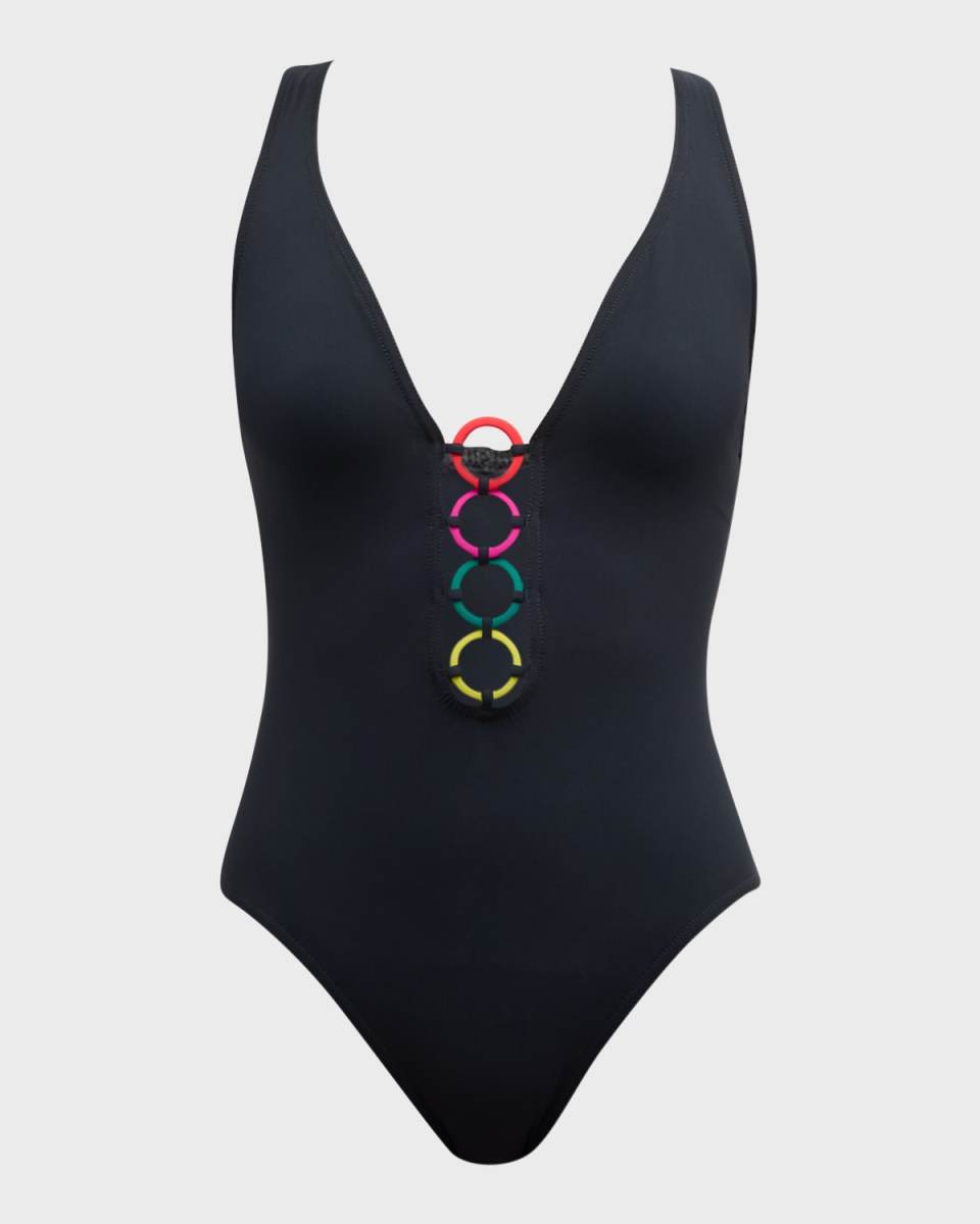 Remi V-Neck Silent Underwire One-Piece Swimsuit