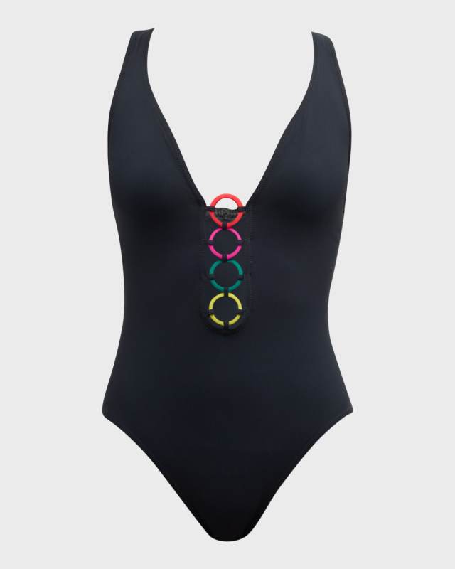 Remi V-Neck Silent Underwire One-Piece Swimsuit