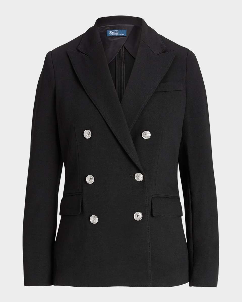 Knit Double-Breasted Blazer