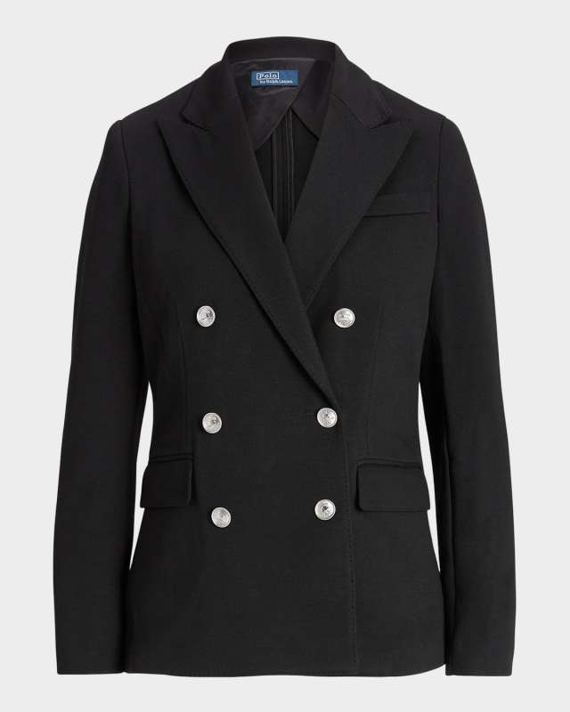 Knit Double-Breasted Blazer