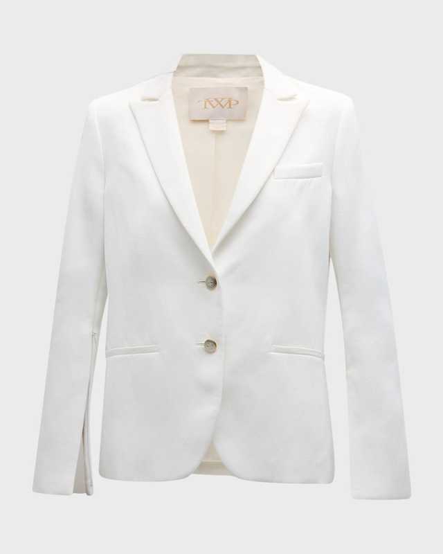 Boyfriend Blazer with Zip-Sleeves
