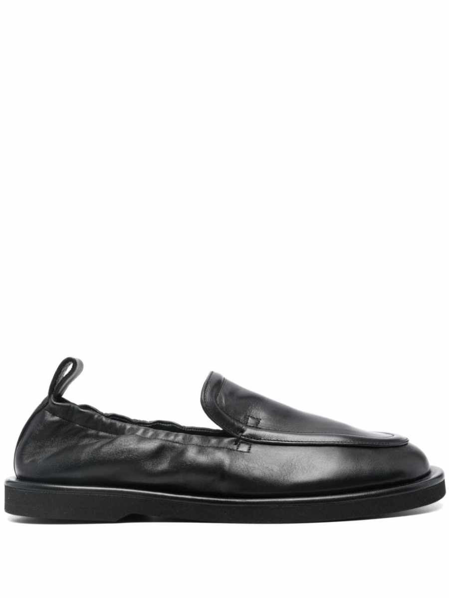 elasticated leather loafers