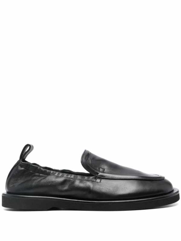 elasticated leather loafers