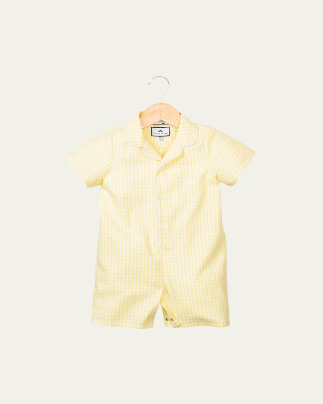 Gingham Summer Shortall, Size 0-24 Months