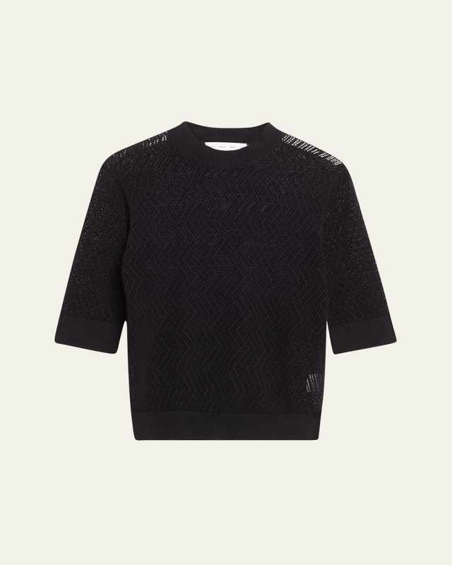 Nicola Zig-Zag Pointelle Sweater