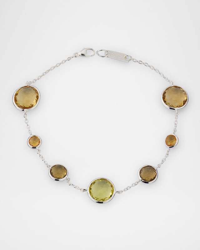 Lollipop Girasole 7-Stone Link Bracelet in Sterling Silver