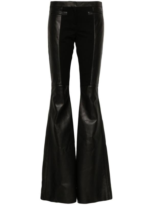 panelled flared trousers