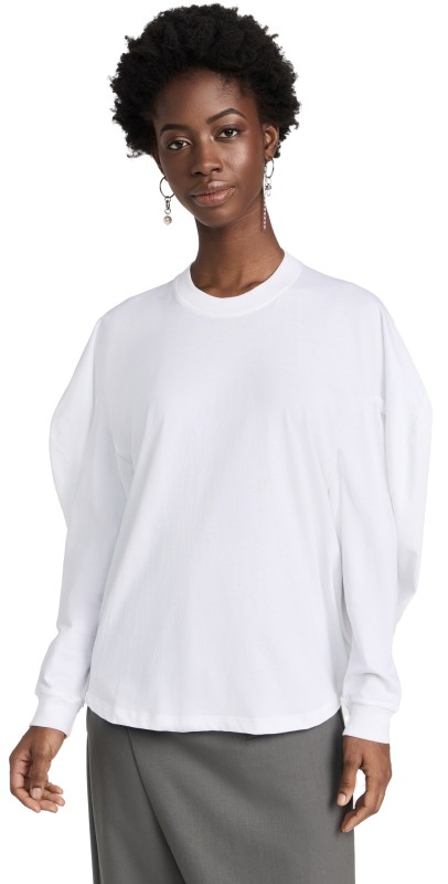 Tibi T-Shirt Circular Top White