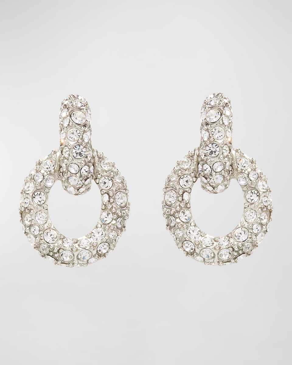 Fortuna Crystal Hoop Drop Earrings