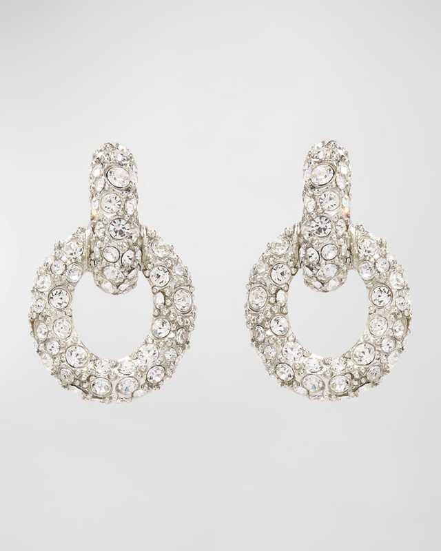 Fortuna Crystal Hoop Drop Earrings