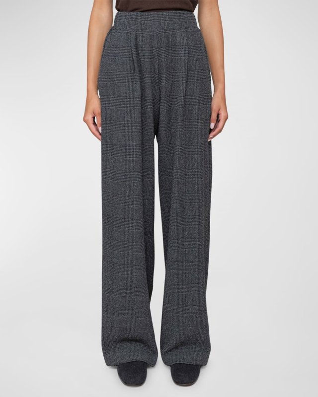 Austyn Pleated Plaid Pants
