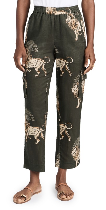 Las Sureñas Lion Palms Cargo Pants Grey