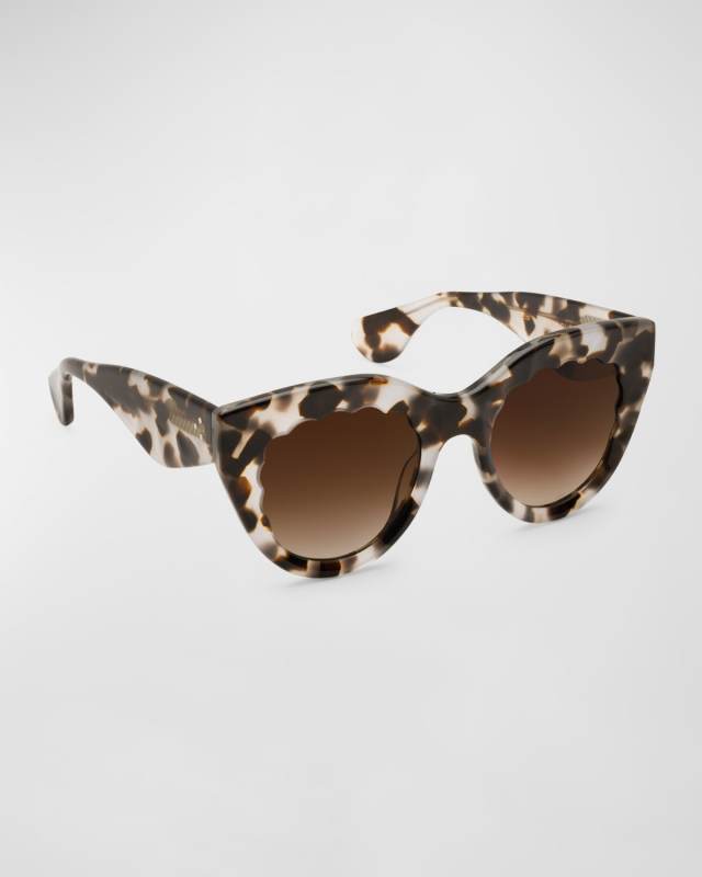 Charlotte Tortoise Acetate Cat-Eye Sunglasses