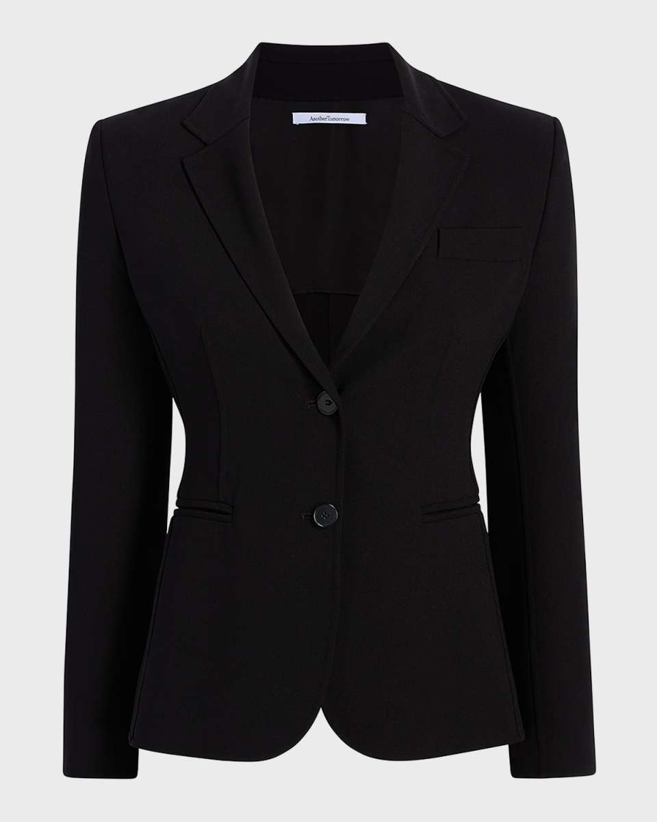 Doppio Wool Cropped Blazer Jacket