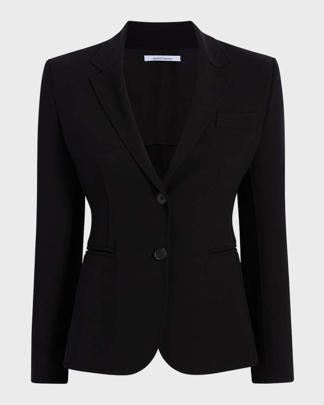 Doppio Wool Cropped Blazer Jacket