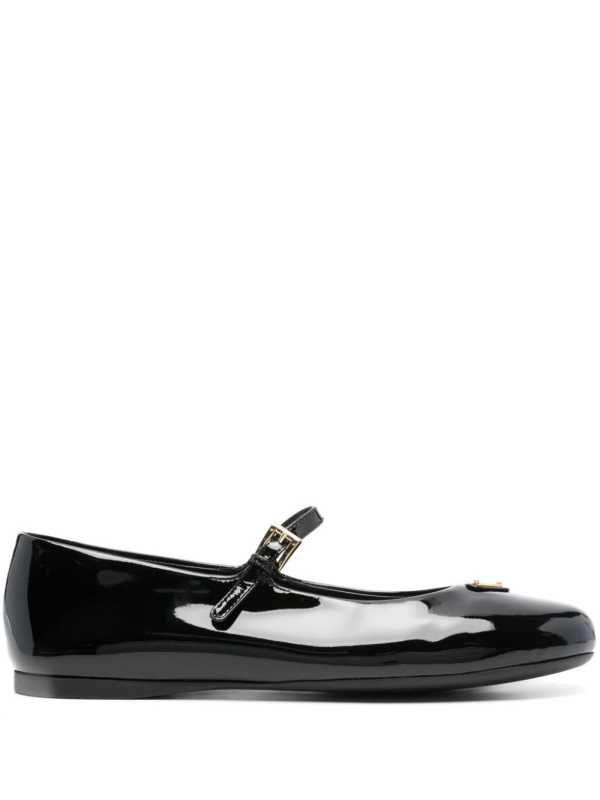 triangle-logo ballerina shoes