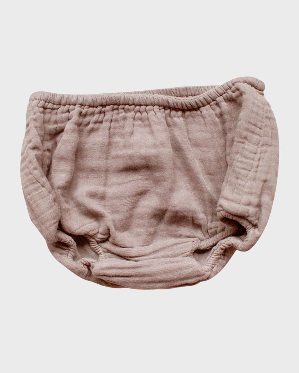 Kid's Organic Cotton Muslin Bloomer, Size 3M-9