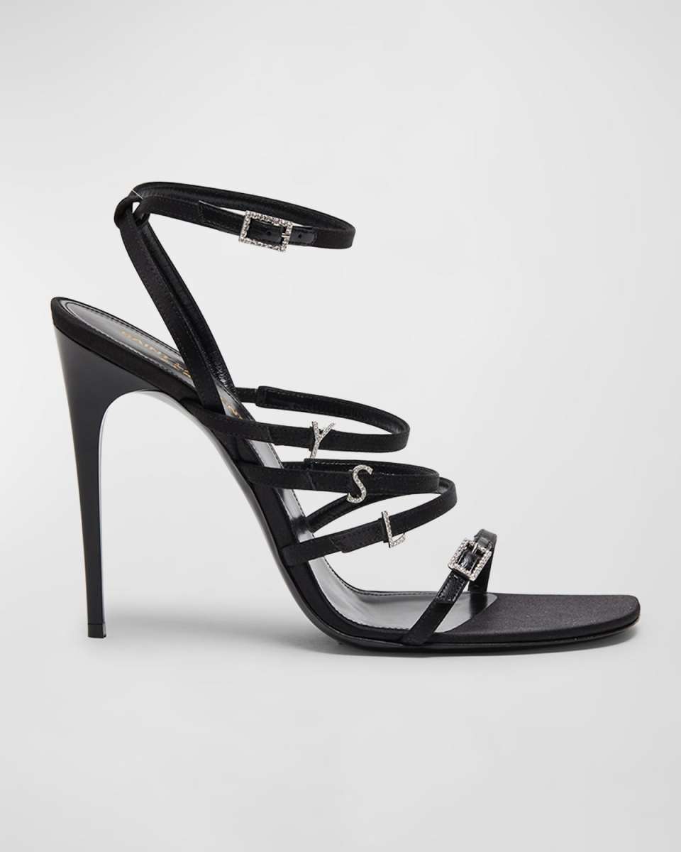 Free Crystal YSL Strappy Stiletto Sandals