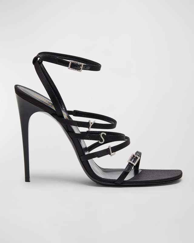 Free Crystal YSL Strappy Stiletto Sandals