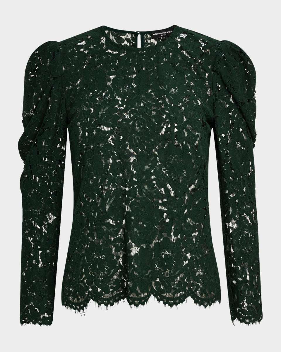 Rue Lace Puff-Sleeve Top