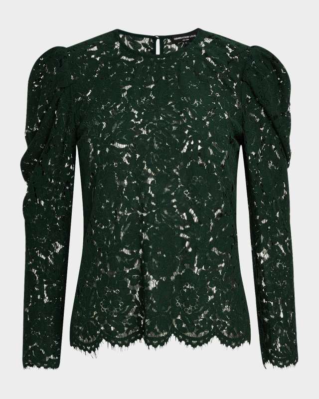 Rue Lace Puff-Sleeve Top