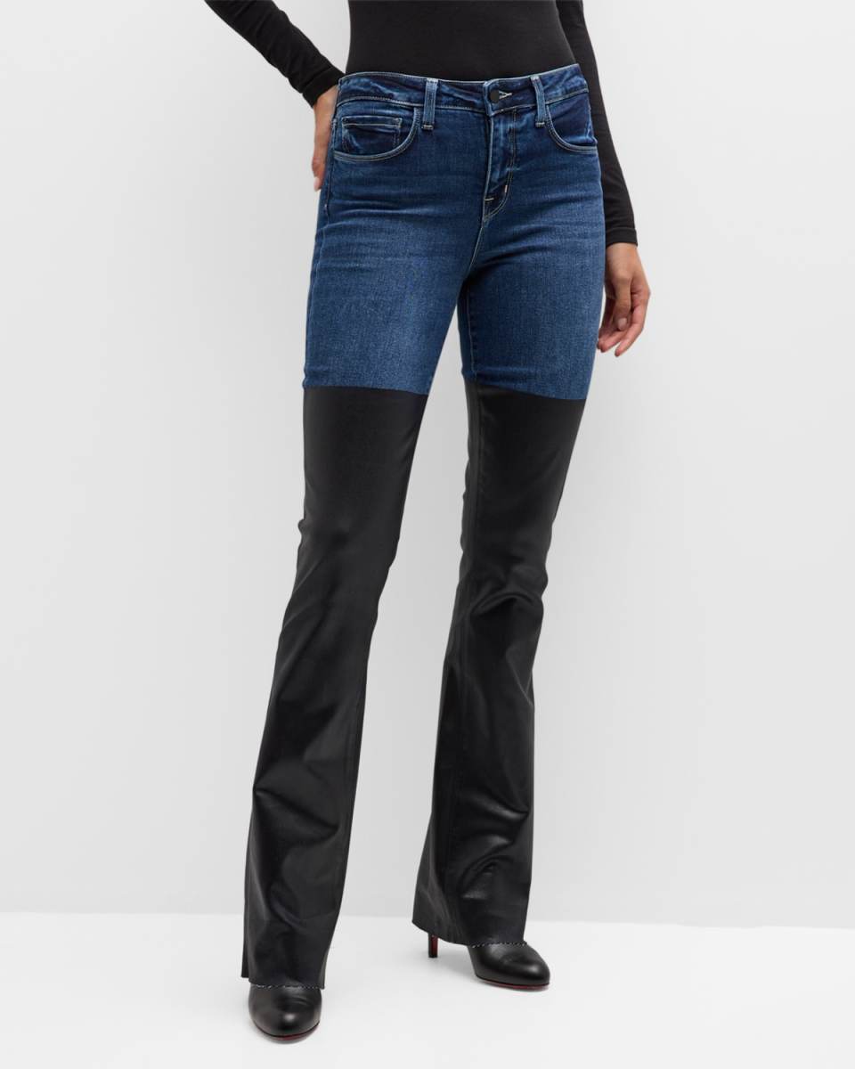 Ruth Coated High Rise Straight Jeans