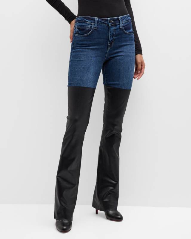 Ruth Coated High Rise Straight Jeans