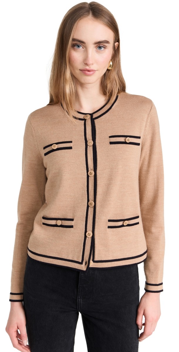 Tory Burch Kendra Cardigan Camel