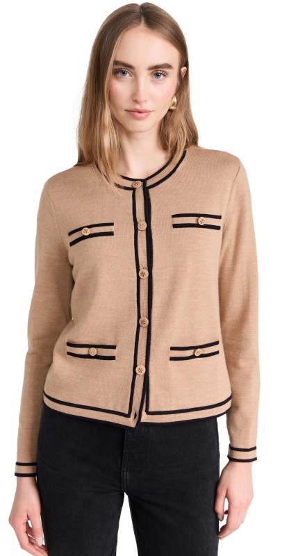 Tory Burch Kendra Cardigan Camel