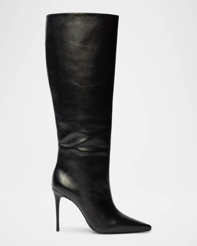 Ally Leather Stiletto Tall Boots