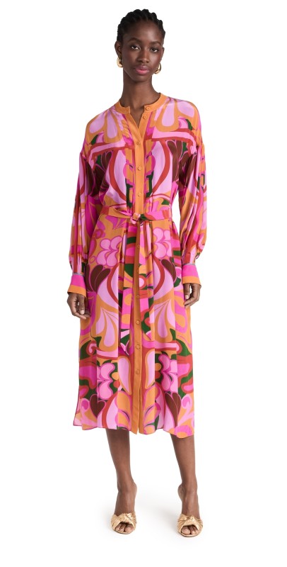 Borgo de Nor Camila Crepe Dress Seventies - Orange