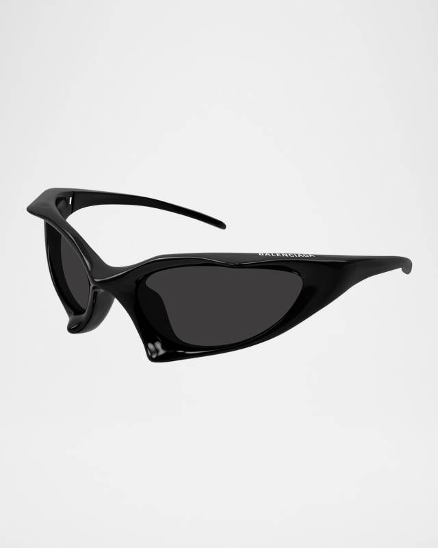Wrap Logo-Print Plastic Sunglasses