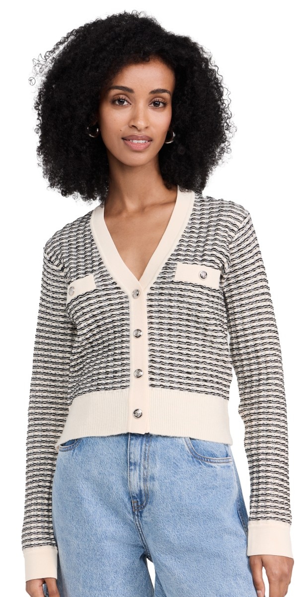 ASTR the Label Ellory Cardigan Black Cream