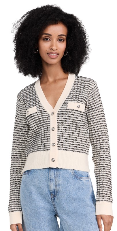 ASTR the Label Ellory Cardigan Black Cream