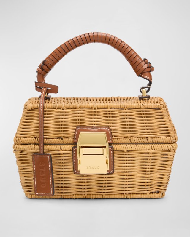 Tackle Box Straw Top-Handle Bag