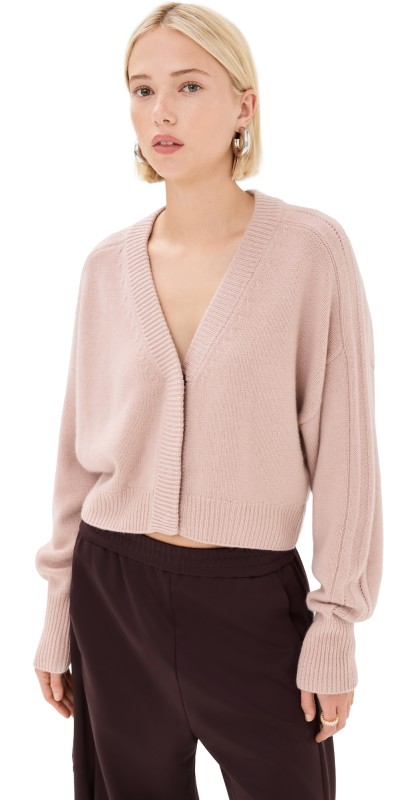 Le Kasha Cashmere Tripura Short Cardigan Dusty Pink