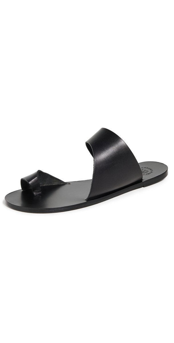 ATP Atelier Centola Black Vacchetta Sandals Black Vacchetta