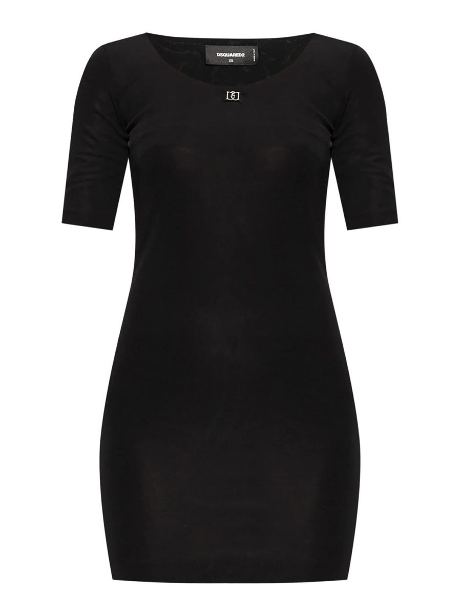 Dsquared2 Robe Au Genou - Noir