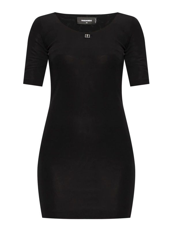 Dsquared2 Robe Au Genou - Noir