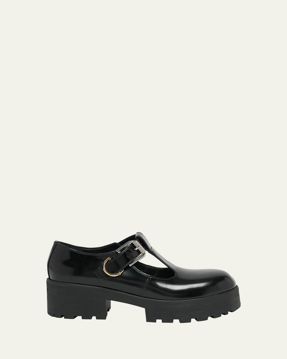 Voyou Baby Leather Mary Jane Loafers