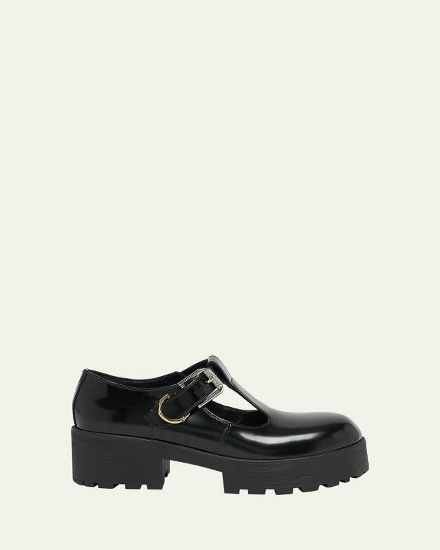 Voyou Baby Leather Mary Jane Loafers