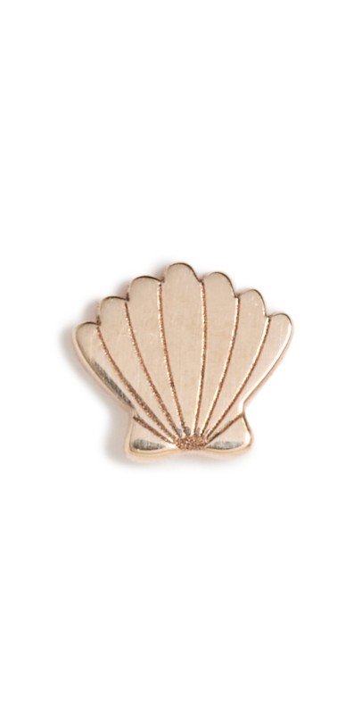 Zoe Chicco 14k Single Itty Bitty Shell Stud Earring Yellow Gold