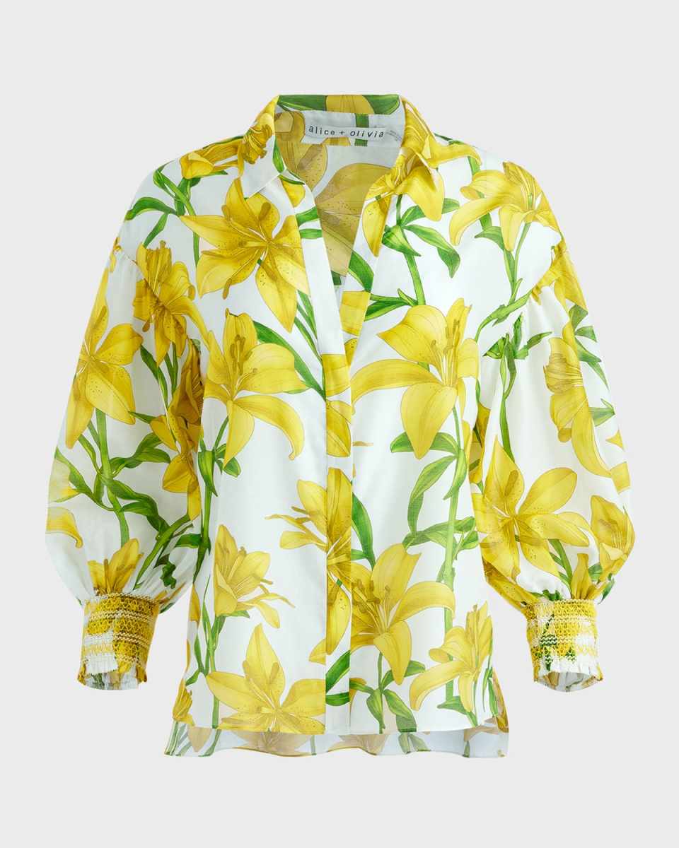 Floral Printed Maylin Long-Sleeve Blous